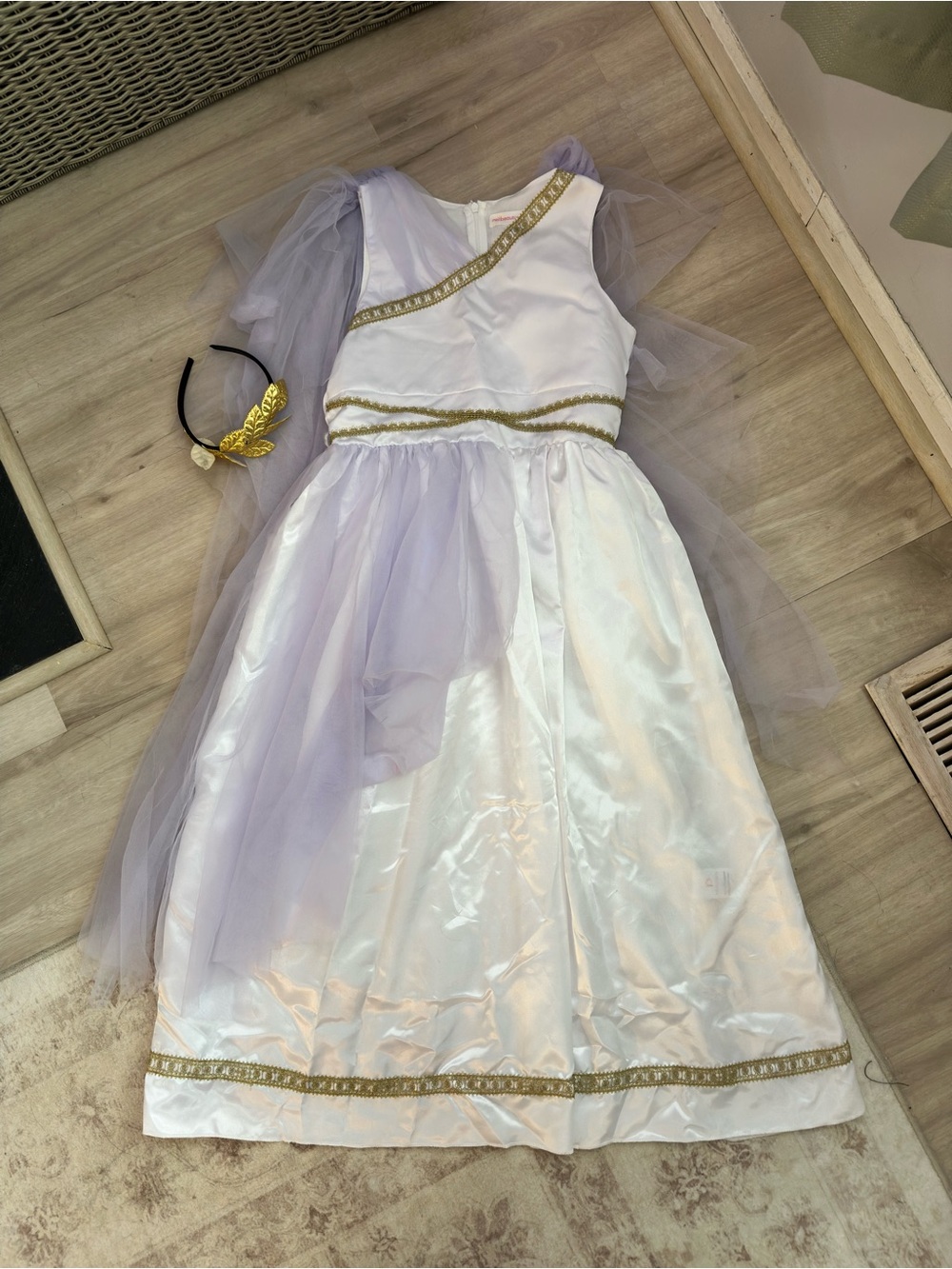 ReliBeauty Girls 12-13 Greek Goddess Halloween Costume Dress & Headband